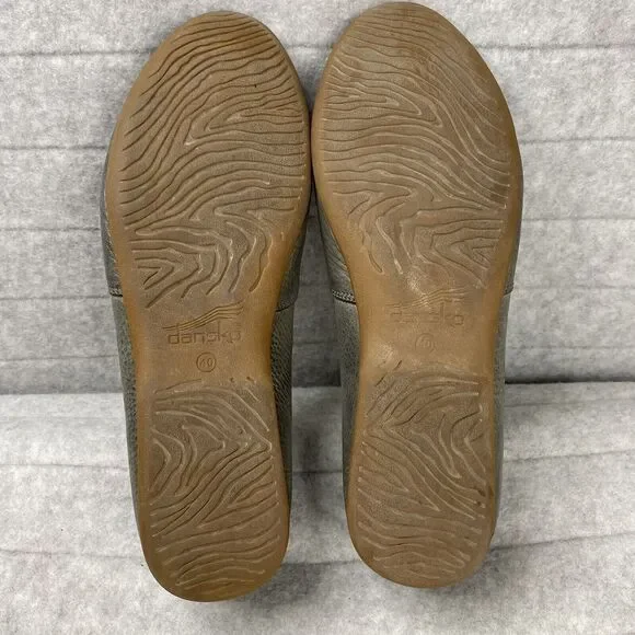 Dansko Gray Leather Flats - Picture 5 of 9